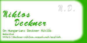 miklos deckner business card
